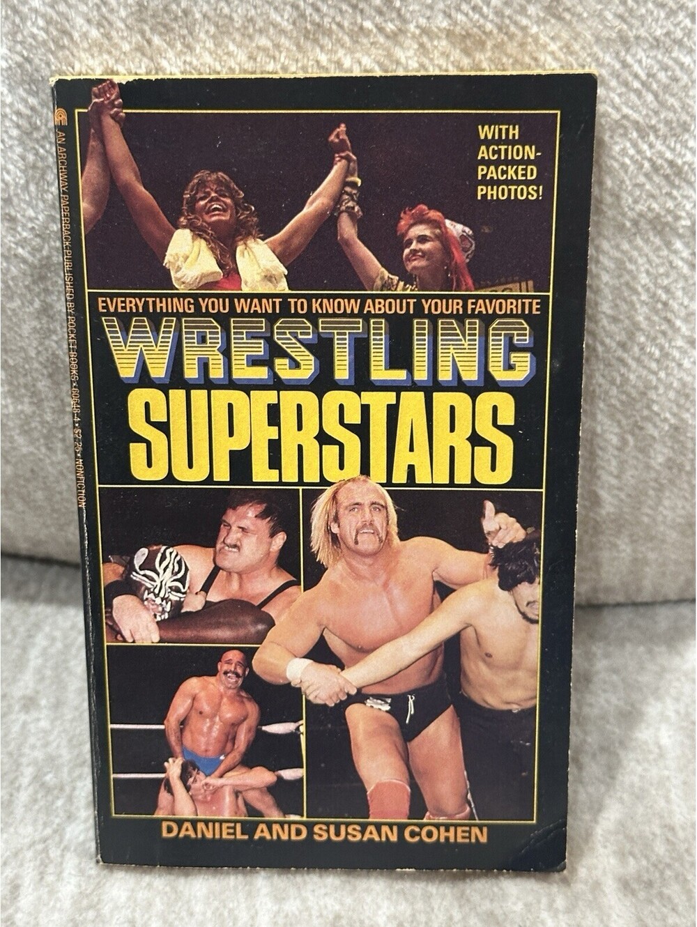 1985 Vintage Book Wrestling Superstars WWE Wwf WCW Hulk Hogan Iron Shiek Cover